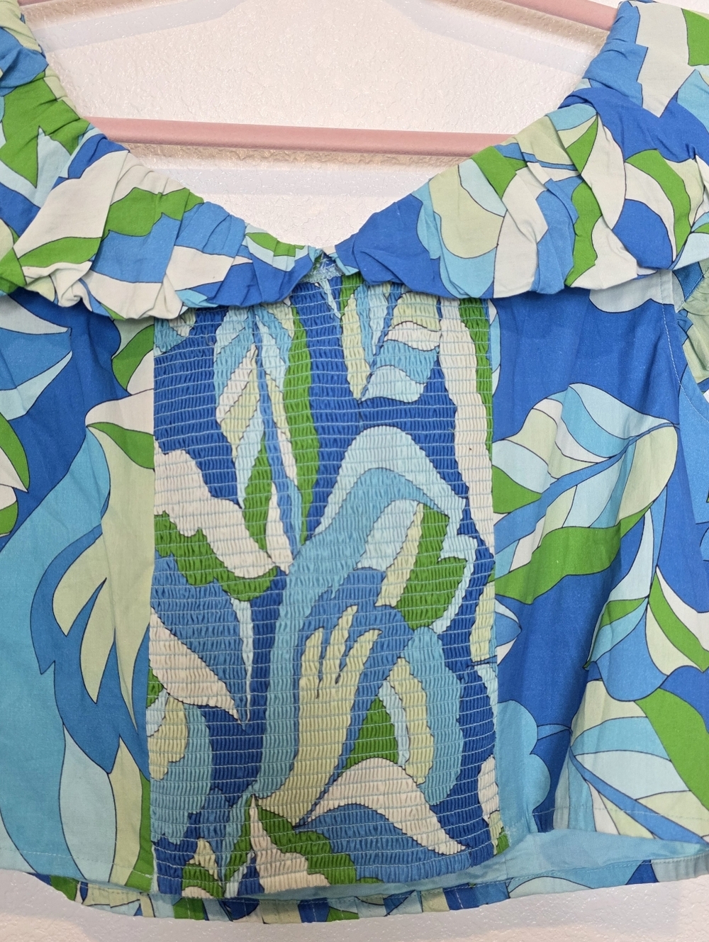 NWT Anthropologie Maeve Floral Puff-Sleeve Cropped Blouse Size XL - Picture 9 of 9